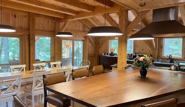 Best deal this year! New post & beam, 6 bedroom on a semi-private smaller pond.