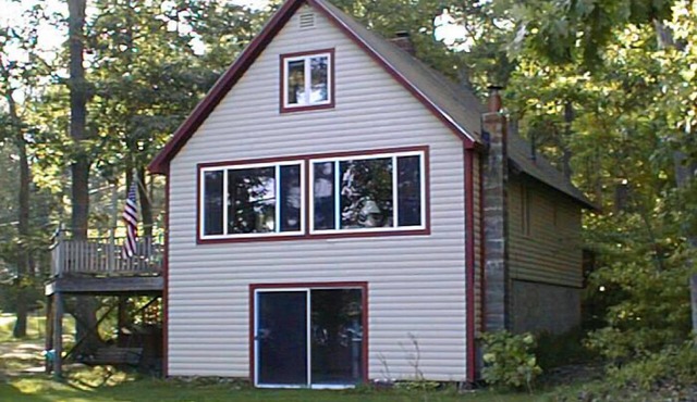 Bright waterfront home with beautiful views of Little Sebago Lake!