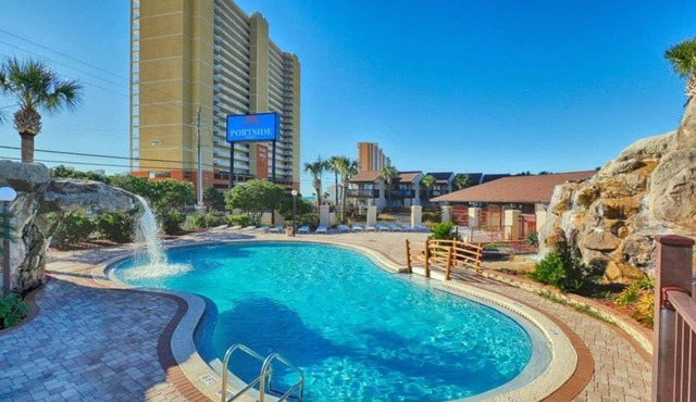 Ground floor condo with great pools and across from white sand beaches!