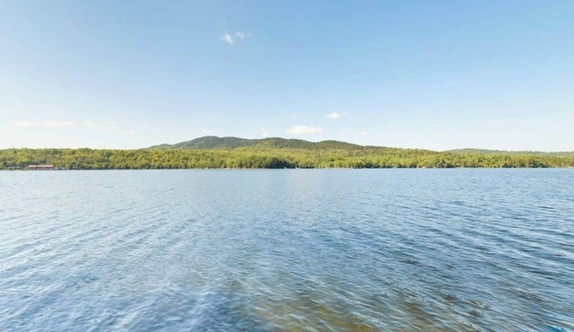 Lakefront cabin with private dock & beach access