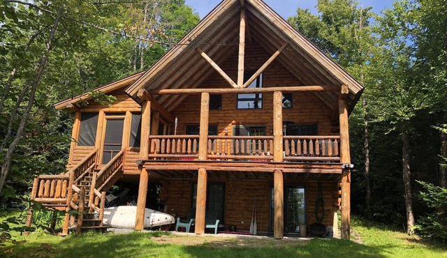 Lakefront Log Home on First Connecticut Lake - Moosewood