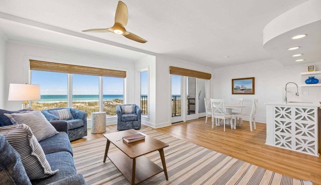 Newly remodeled oceanfront condo steps to the beach