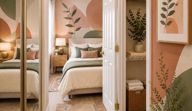 Pretty room with sauna and pool