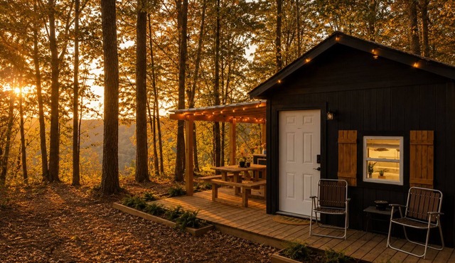 Private Off-Grid Cabin on a Bluff