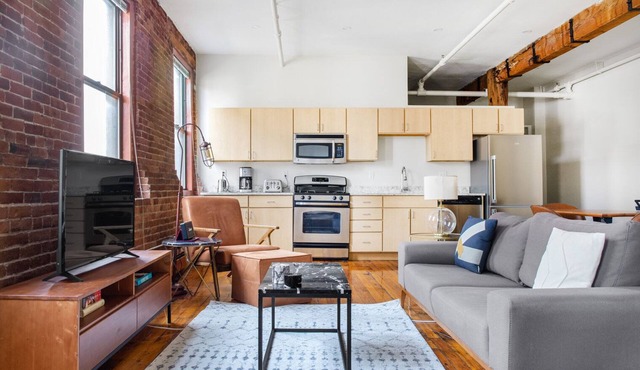 Unique South End Loft w/Pool, Art Gallery, Steps to T by Blueground