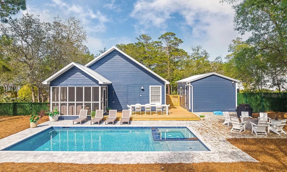 Seagrove Beach Villa | Charming Old-Florida-style beach retreat with private pool on large private lot