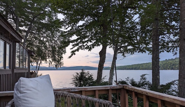 Embden Camp right on the lake w/ private porch & fire pit